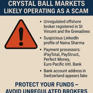 Investor Alert – Crystal Ball Markets Likely Operating as a Scam
