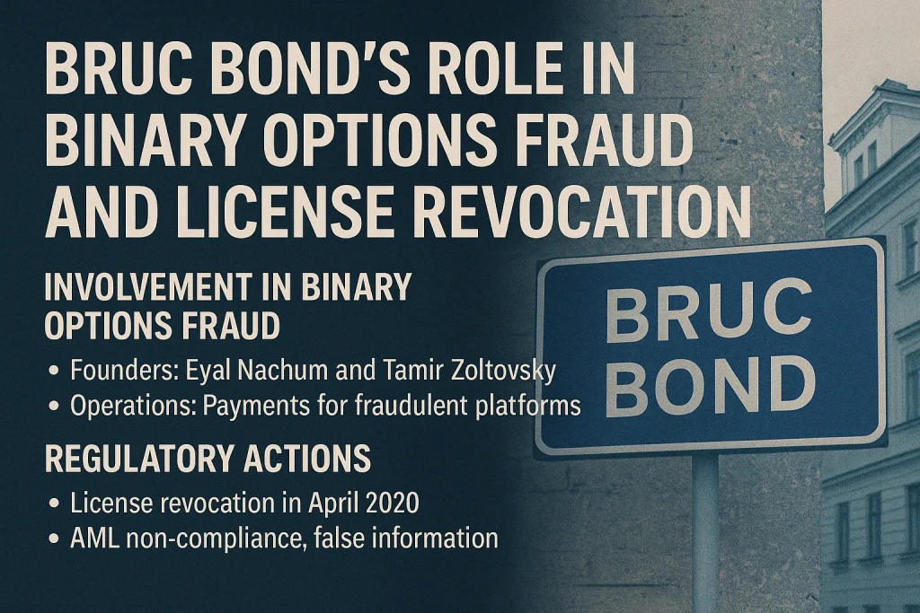 Bruc Bond's Controversial Role in Binary Options Fraud and Subsequent License Revocation
